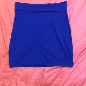 Blue Derek Heart fitted skirt.